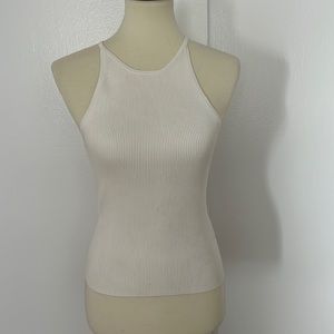 Intermix white sweater tank top size Small